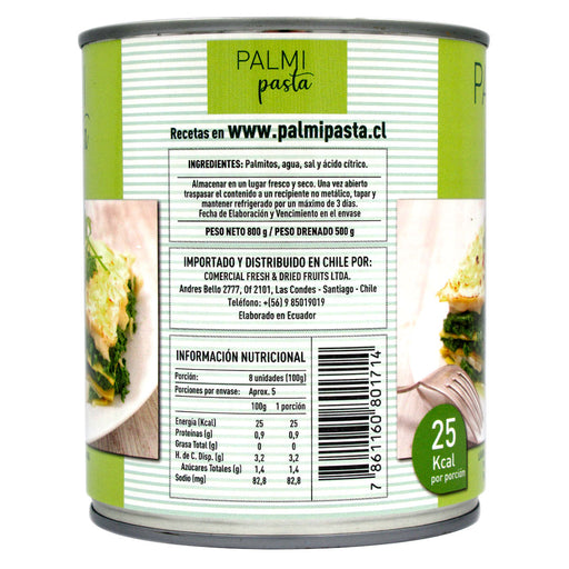 Lasaña de Palmito Palmi Pasta 800 gr