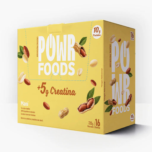 Barras de Proteína con Creatina Sabor Maní PowerFoods