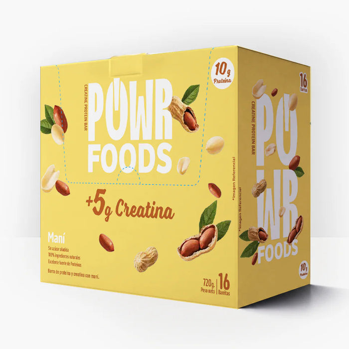 Barras de Proteína con Creatina Sabor Maní PowerFoods