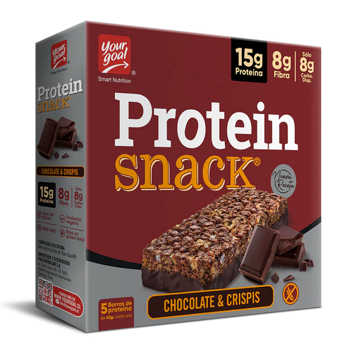 Barras de Proteína Chocolate & Crispis Protein Snack x 5 un