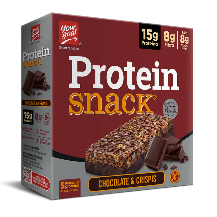 Barras de Proteína Chocolate & Crispis Protein Snack x 5 un
