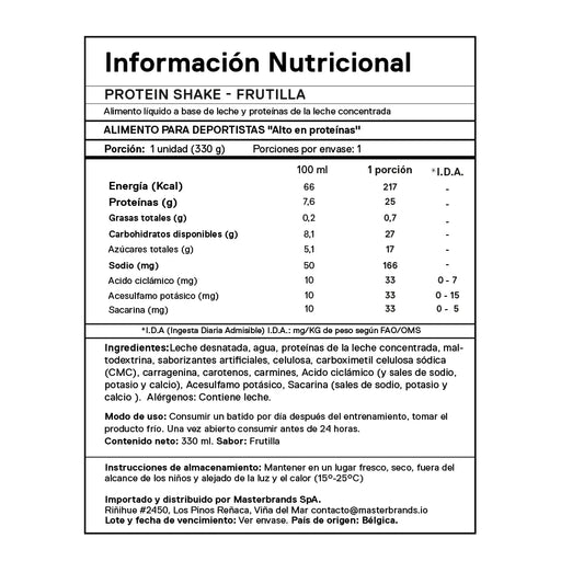 Shake de Proteína Freesh Strawberry Flavour QNT Liife 330ml