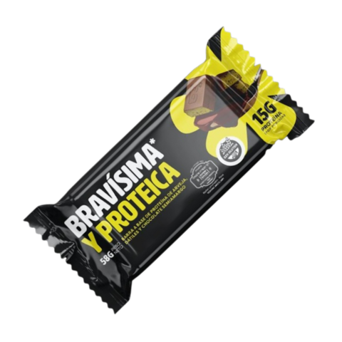 Barra de Proteína, Dátiles y Chocolate Semiamargo Barra Brava 58gr