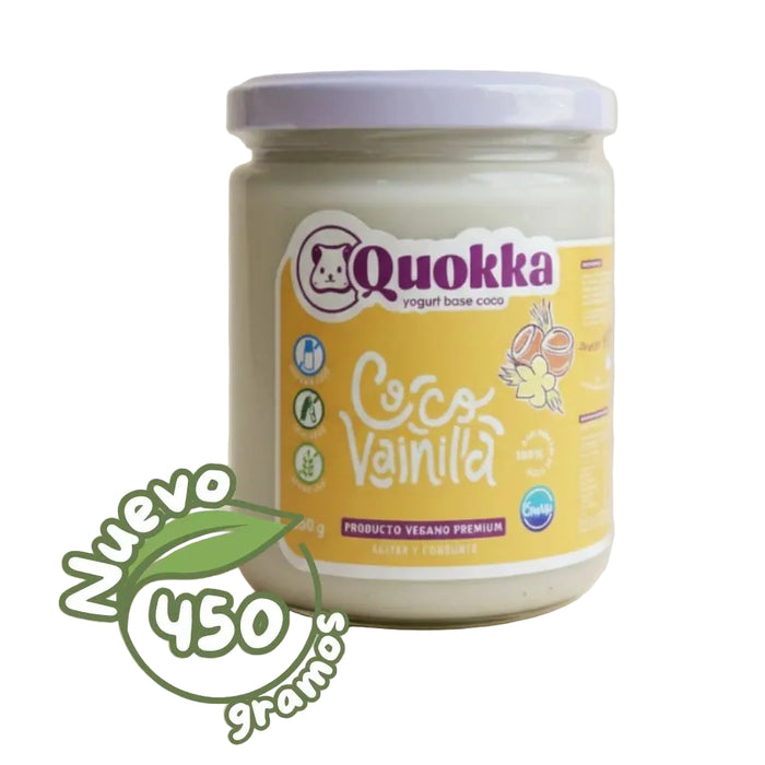 Yoghurt Vegano Coco Vainilla, APLV y Sin Gluten de Quokka 450gr