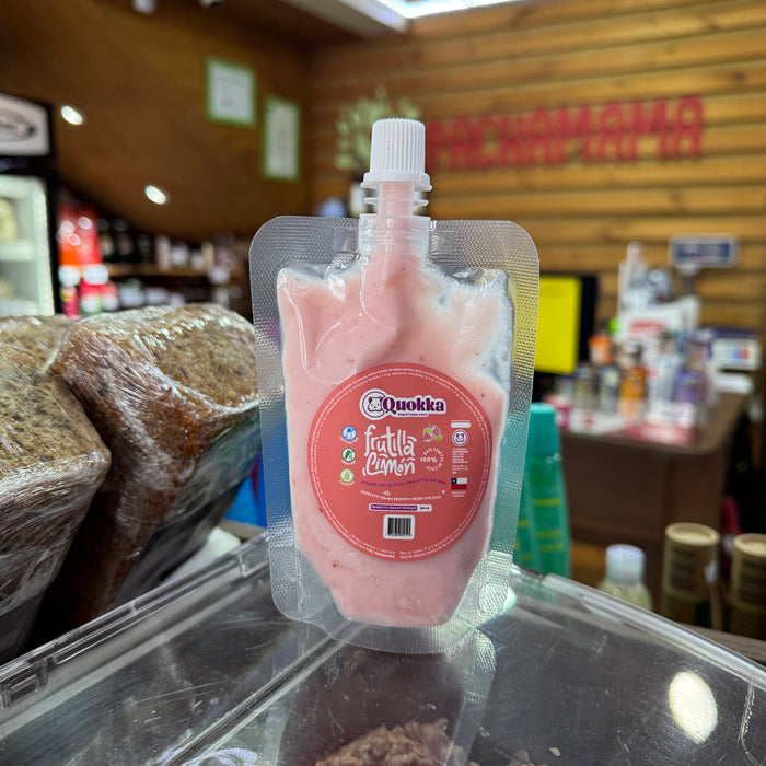 Yoghurt Vegano Coco Frutilla Limón, APLV y Sin Gluten de Quokka 100 gr