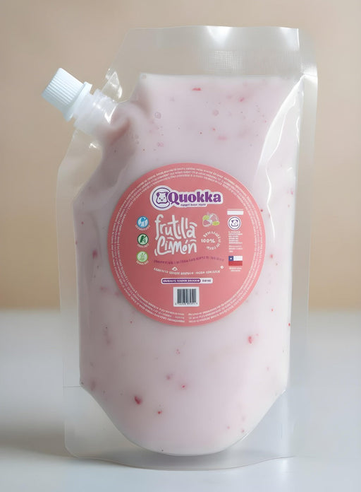 Yoghurt Vegano Coco Frutilla Limón, APLV y Sin Gluten de Quokka 500gr