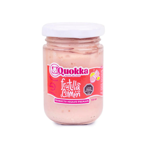 Yoghurt Vegano de Coco Frutilla Limón, APLV y Sin Gluten de Quokka 150gr