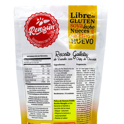 Polvo de Hornear Sin Gluten, Sin Aluminio de Rengün 1 kg