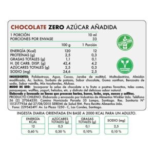 Salsa Natural de Chocolate sin Azúcar Revitta 330 gr