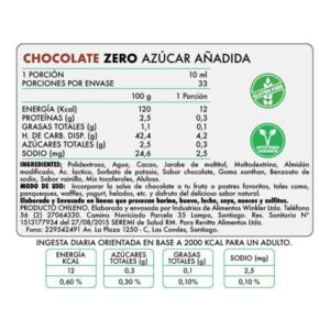 Salsa con Cacao Natural Sin Azúcar Sabor Chocolate ReVitta 330 gr