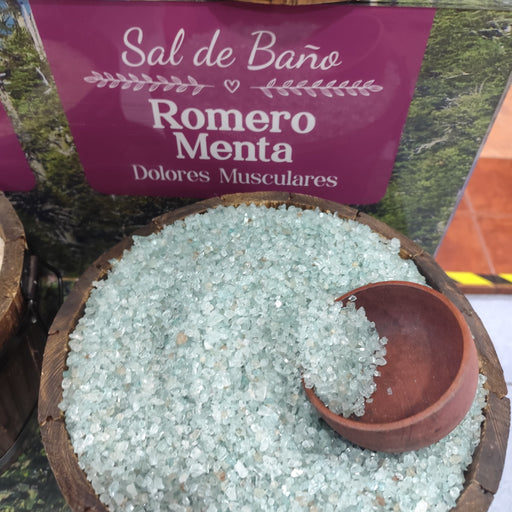 Sal de Baño Aroma Romero Menta Ekolif Cosmética Mapuche 250 gr