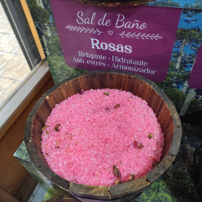 Sal de Baño Aroma Rosas Ekolif Cosmética Mapuche 250 gr