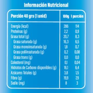 Barrita de Chocolate y Coco Sin Toyo 40 gr