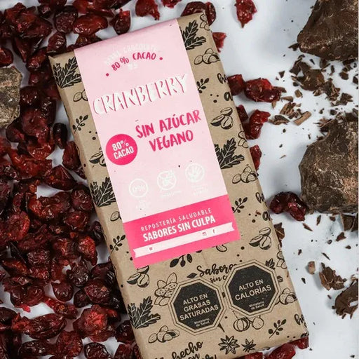 Chocolate Vegano 80% Cacao con Berries Sabores Sin Culpa 80gr