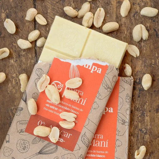 Chocolate Blanco con Maní Sin Azúcar de Sabores Sin Culpa 80gr