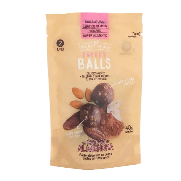 Energy Balls de Cacao y Almendras Smart Snack 40 gr