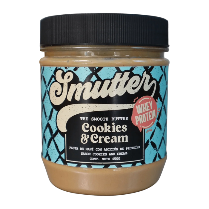 Mantequilla de Maní con Proteína sabor Cookie & Cream Smutter 450gr