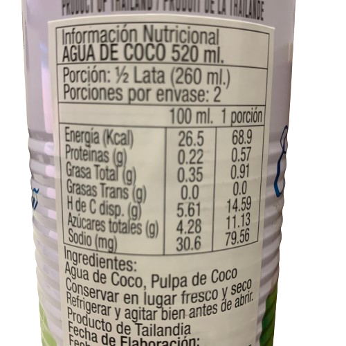 Agua de Coco Thai Heritage 100% Natural 520 ml