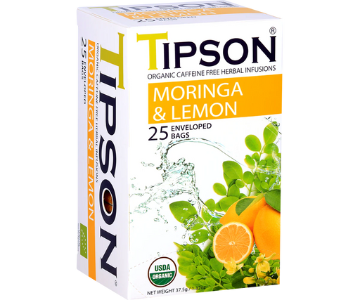 Tipson Tea Moringa y Limón Libre de Cafeína 25 bol