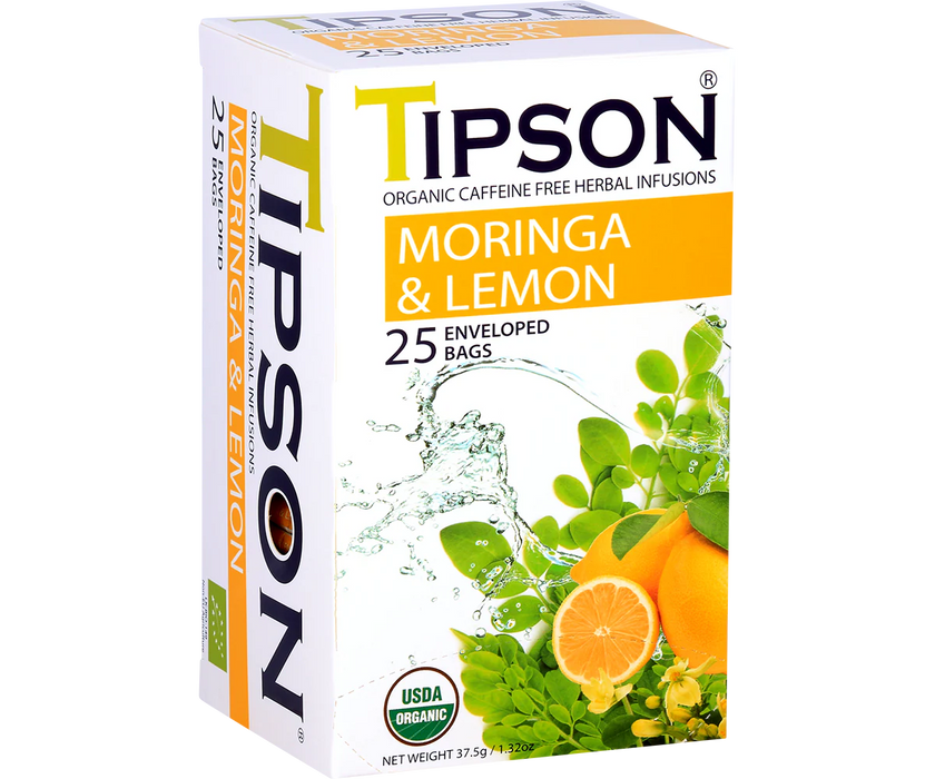 Tipson Tea Moringa y Limón Libre de Cafeína 25 bol