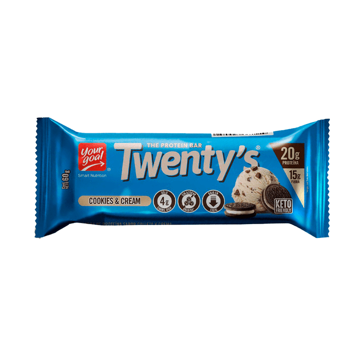 Barras de Proteína sabor Cookies & Cream Twenty´s x 4 un