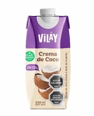 Crema de Coco Sin Gluten y Sin Lactosa de Vilay 330 ml