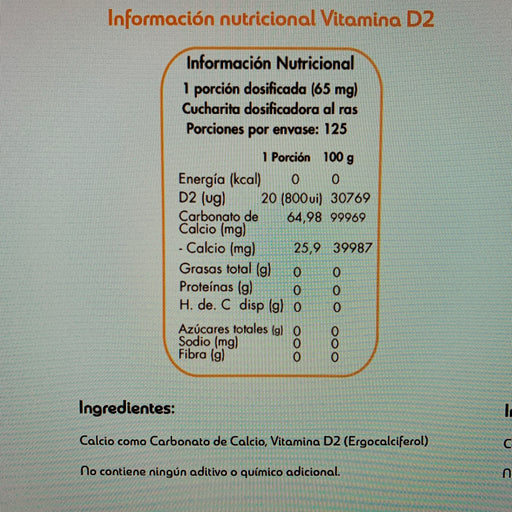 Vitamina D2 en Polvo