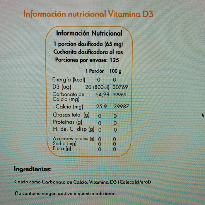 Vitamina D3 en Polvo