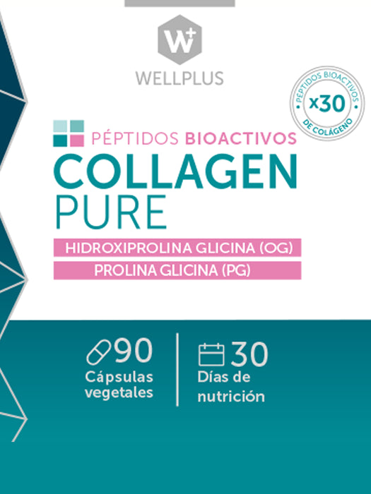 Collagen Pure Péptidos Bioactivos de WellPlus 90 cápsulas
