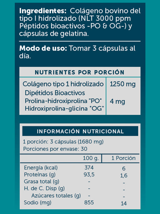 Collagen Pure Péptidos Bioactivos de WellPlus 90 cápsulas