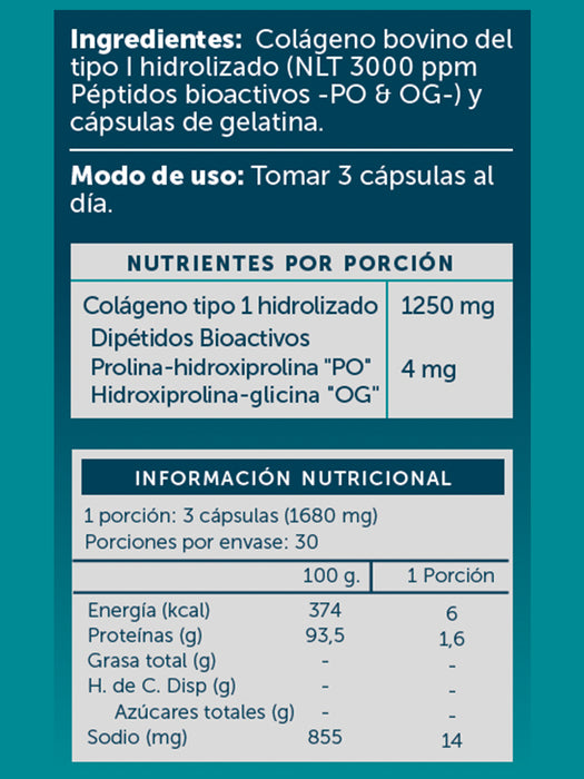 Collagen Pure Péptidos Bioactivos de WellPlus 90 cápsulas