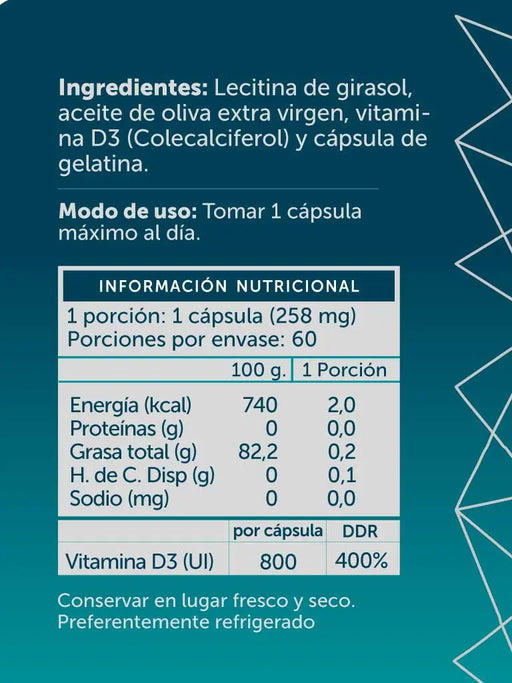 Vitaminas D3 Plus de WellPlus 60 cápsulas