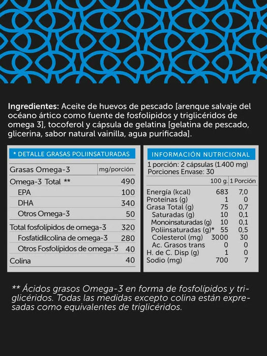 Omega Plus Fosfolípidos de Omega-3 de WellPlus 60 cápsulas