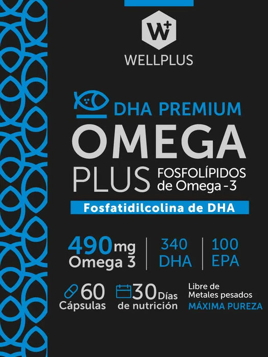 Omega Plus Fosfolípidos de Omega-3 de WellPlus 60 cápsulas