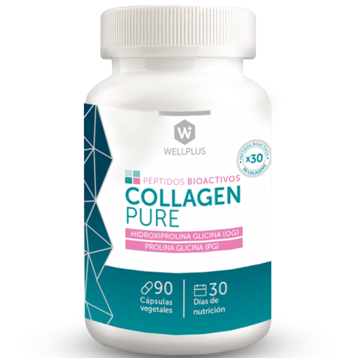 Collagen Pure Péptidos Bioactivos de WellPlus 90 cápsulas