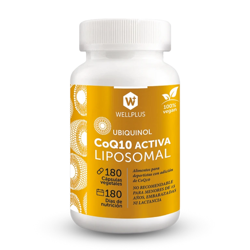 CoQ10 Activa Liposomal Vegano de WellPlus 180 cápsulas