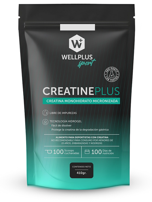 Creatina Plus Monohidratada y Micronizada de WellPlus 100 scoops