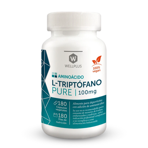L-Triptófano Pure 100mg Vegano de WellPlus 180 cápsulas