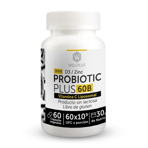 Probiotic Plus con Vitamina C Liposomal de WellPlus 60 cápsulas