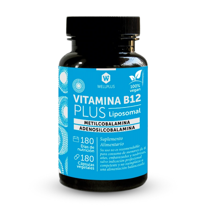 Vitamina B12 Plus Liposomal de WellPlus 180 cápsulas