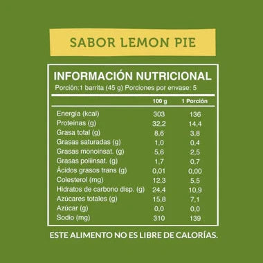 Barrita de Proteina Wild Protein Sabor Lemon Pie