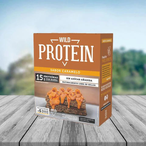 Barritas de Proteína Sabor Caramelo Wild Protein 5 Unidades