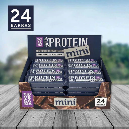 Barrita de Proteina Mini Vegana Wild Protein Chocolate Bitter 24 un