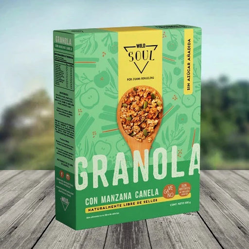 Granola de Manzana Canela Vegana de Wild Soul 200 gr