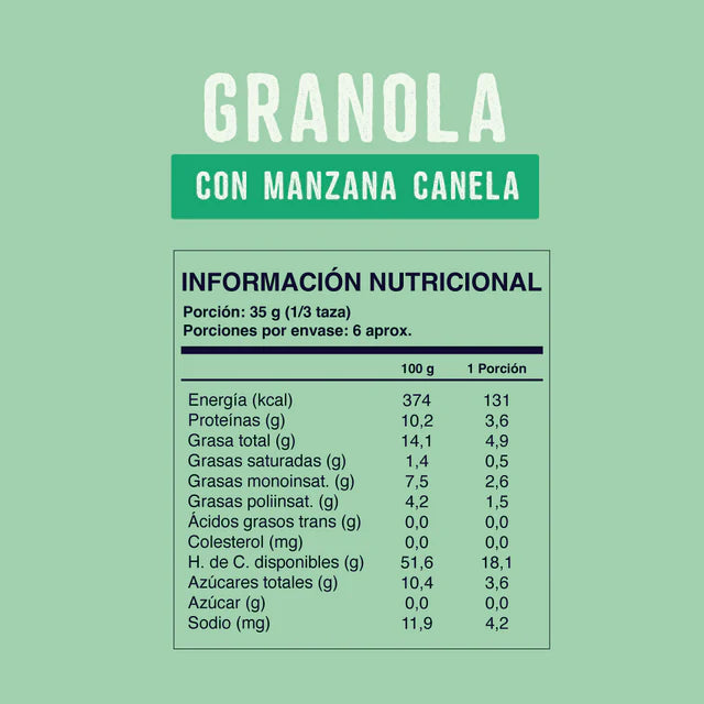 Granola de Manzana Canela Vegana de Wild Soul 200 gr