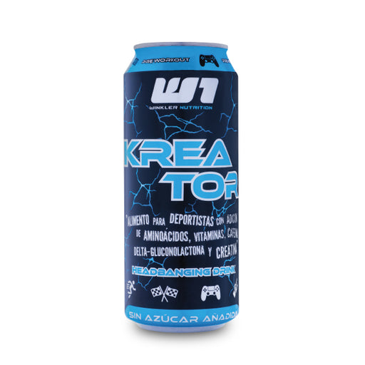 Bebida Energética Sin Azúcar KreaTor Azul de Winkler Nutrition 473 ml