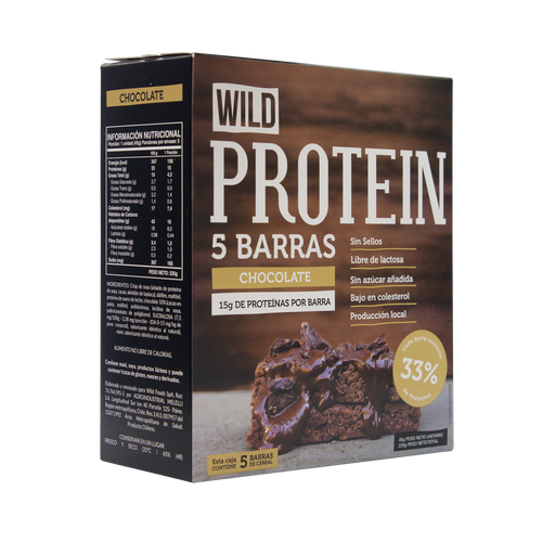 Barritas de Proteína de Chocolate Wild Protein 5 Unidades