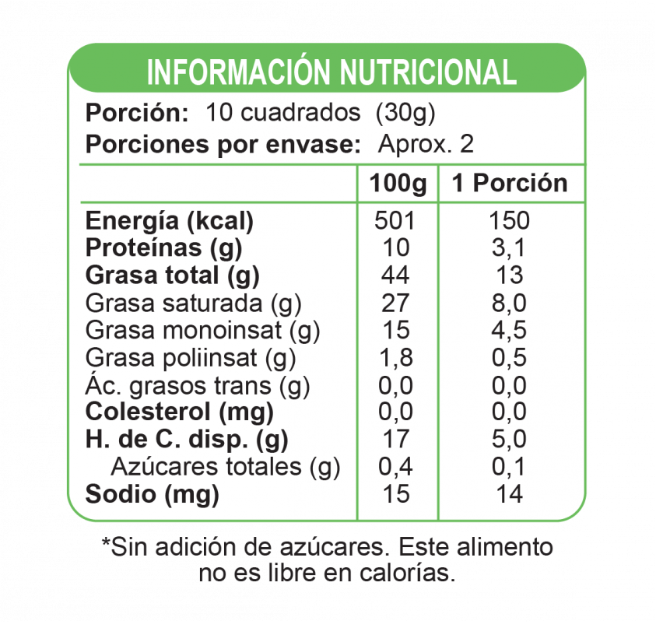 Chocolate 85% Cacao En Línea 50gr