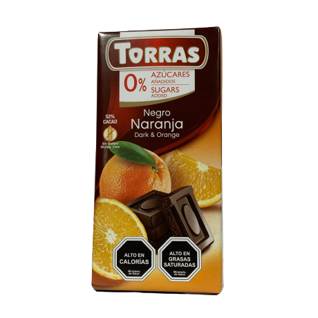 Chocolate Negro con Naranja Torras 75gr