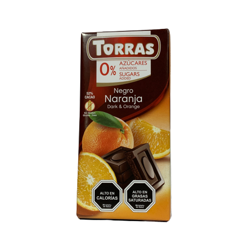 Chocolate Negro con Naranja Torras 75gr